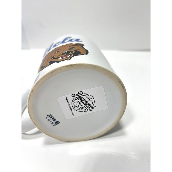 UCLA Bruins Coffee Mug Cup White w Brown Bear Logo California College Basketball - Picture 5 of 5